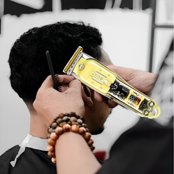 Daling DL-1585 USB Rechargeable Professional Hair Trimmer With Transparent Body And LED Display - Image 4