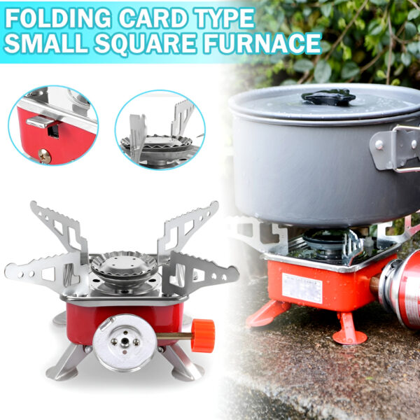 K-202 Compact & High-Quality Mini Portable Foldable Card Type Stove For Outdoor Camping - Image 9