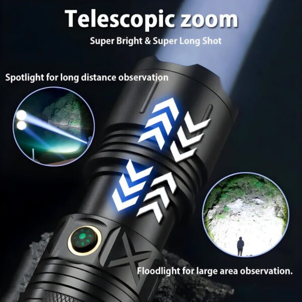 Ruilang P90 Long Range USB Rechargeable LED Torch - Image 7