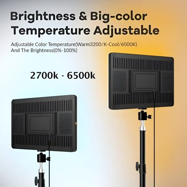 RL-19 Studio LED Rectangular Light Panel – Adjustable Color Temperature & Brightness with Remote Control - Image 3
