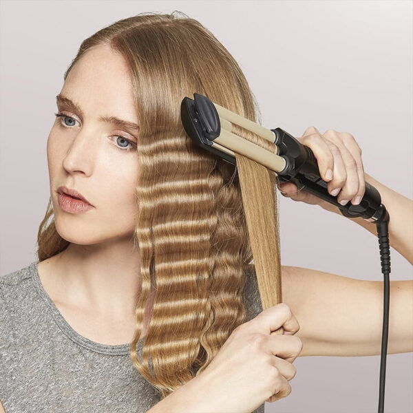KEMEI Professional Hair Curler With 3 Barrels Big Wave Curling Iron Ceramic Hair Styling Tool - Image 3