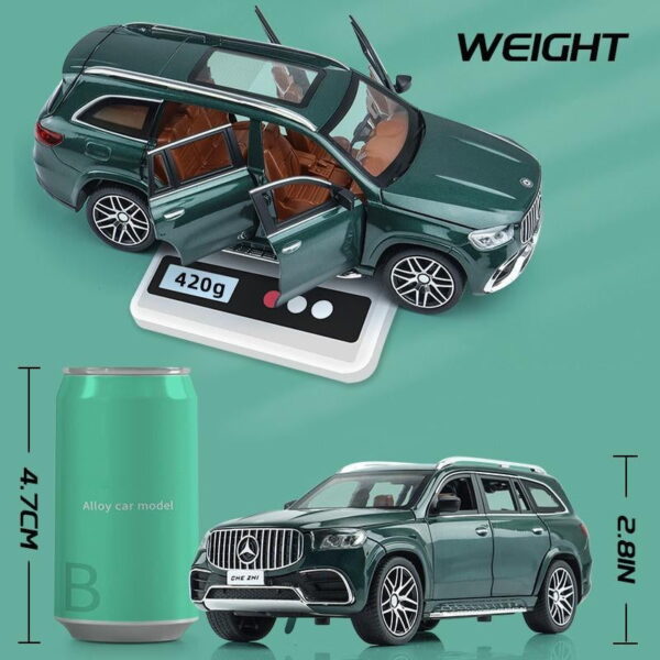 Simulation Model of Mercedes-Benz GLS AMG G63 1/24 Alloy Die Casting Car - Image 3