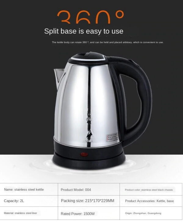 2L Electric Kettle Small Household Appliance Automatic Power-Off Quick-Burning Kitchen Tool - Image 6