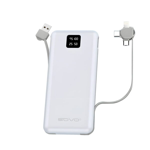 SOVO X22 10,000mAh Fast Charging Ultra-Thin Polymer Portable Power Bank - Image 3