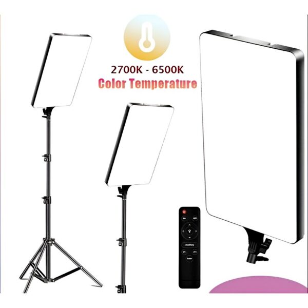 RL-19 Studio LED Rectangular Light Panel – Adjustable Color Temperature & Brightness with Remote Control - Image 4