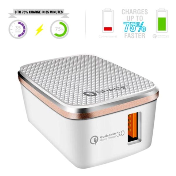 SPACE WC-120S Quick Charge 3.0 Wall Charger with 3.4A Output + Micro USB Cable – Compact & High-Speed Charging - Image 5