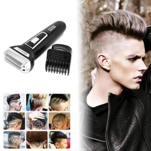 Kemei KM-6558 3 In 1 Electric Shaver Nose Hair Trimmer Double-Blades Beard Trimmer Shaving Machine - Image 5