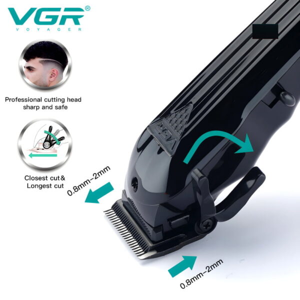 VGR V-282 Professional Rechargeable Cordless Hair Clipper For Men - Image 2