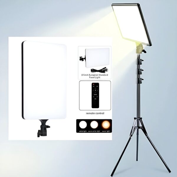 RL-19 Studio LED Rectangular Light Panel – Adjustable Color Temperature & Brightness with Remote Control