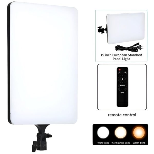 RL-19 Studio LED Rectangular Light Panel – Adjustable Color Temperature & Brightness with Remote Control - Image 6