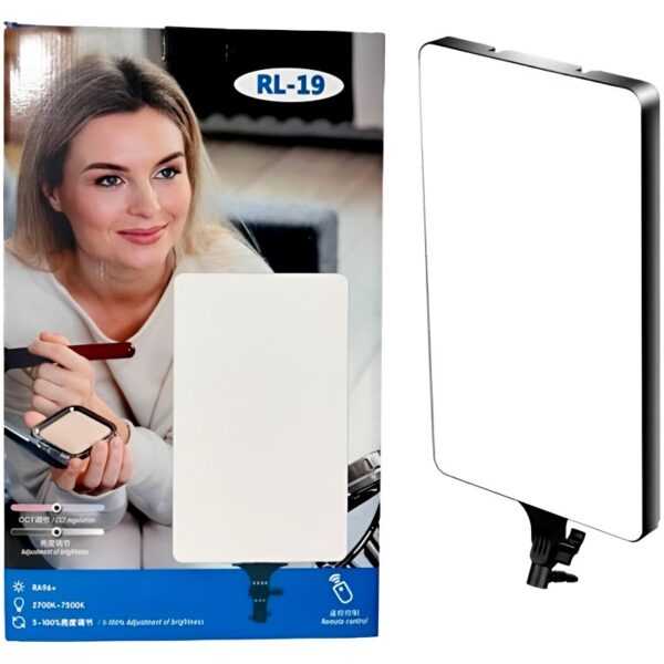 RL-19 Studio LED Rectangular Light Panel – Adjustable Color Temperature & Brightness with Remote Control - Image 2