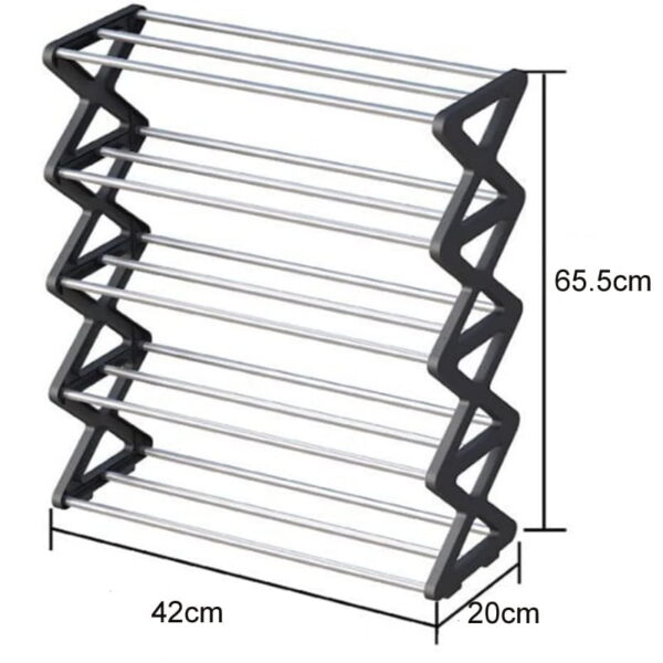 5 Layers X-Type Foldable Fashion Shoe Organizer Stand - Image 4