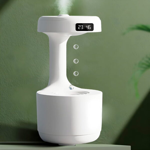 Anti-Gravity Humidifier with Clock & Diffuser (800ml) - Image 2