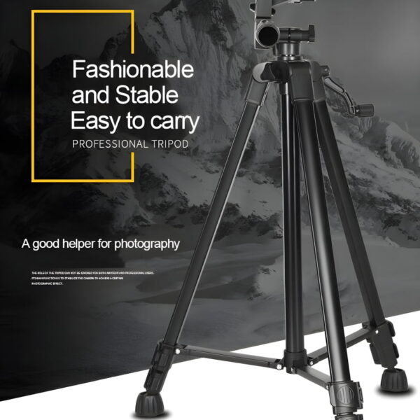 3366 Multi-Functional Professional Lightweight Portable Tripod Stand For Mobile Phones And Cameras - Image 5