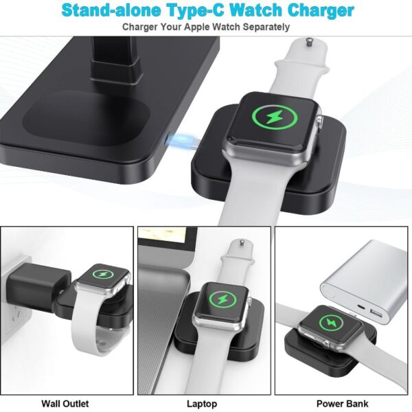Y15S 4-in-1 Smart Magnetic Wireless Charging Stand – 30W Fast Multi-Device Charger for iPhone, Apple Watch, AirPods & More - Image 4
