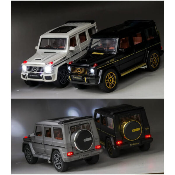 1:24 Exquisite Model Mercedes Benz G63 AMG Zinc Alloy Pull Back Car With Dynamic Music And Light - Image 3