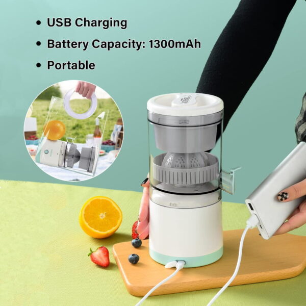 Automatic Household Electric Citrus Juicer With USB & Cleaning Brush - Image 6