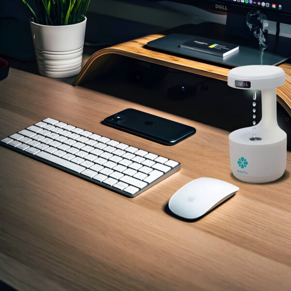 Anti-Gravity Humidifier with Clock & Diffuser (800ml) - Image 4