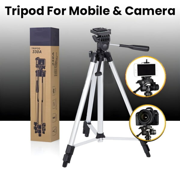 330A Multi-Functional Professional Lightweight Portable Tripod Stand For Mobile Phones And Cameras - Image 2