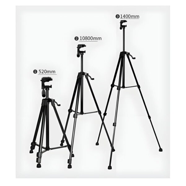 3366 Multi-Functional Professional Lightweight Portable Tripod Stand For Mobile Phones And Cameras - Image 8