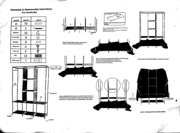 3 Layer Storage Wardrobe Model 88130 Shelf Rack Fancy And Foldable - Image 2
