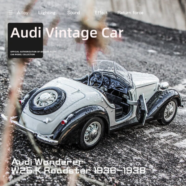 1:36 Interactive Design Audi Wanderer W25k Die-Cast Model Alloy Car With Light - Image 2