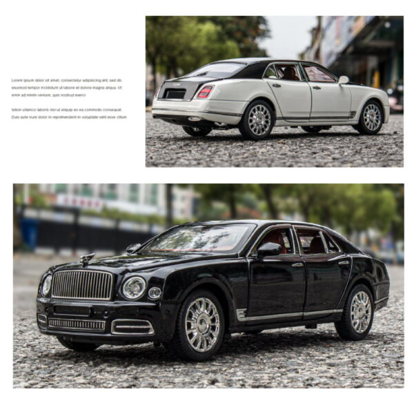 1:24 Bentley Mulsanne Alloy Die-Cast Model Car With Sound & Light - Image 8