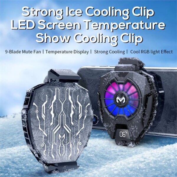 MEMO DL05 Instant Heat Dissipation Phone Cooling Radiator Fan With Temperature Display - Image 6