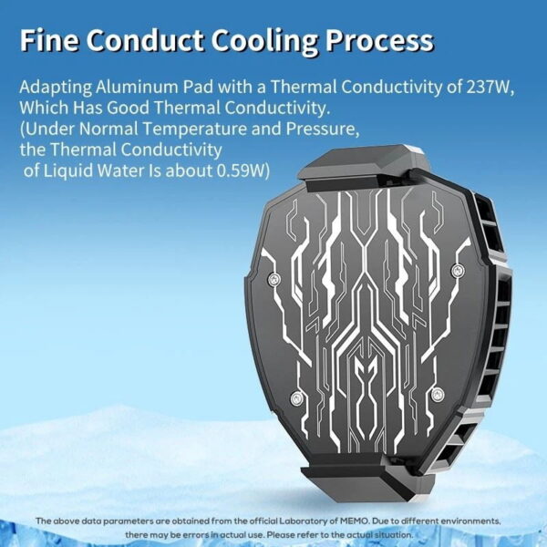 MEMO DL05 Instant Heat Dissipation Phone Cooling Radiator Fan With Temperature Display - Image 5