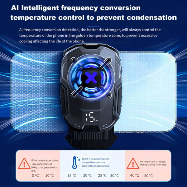 DL-16 27W Mobile Cooling Fan With Digital Display, Three Gears Freezing Modes, AI Frequency Conversion - Image 6