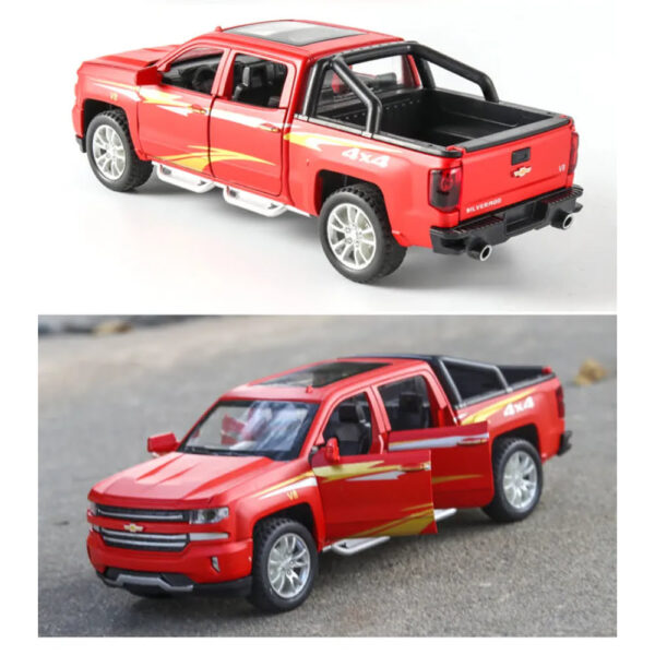 1:32 Chevrolet Silverado Pickup Model Alloy Die-Cast Truck Toy With Music And Light - Image 2