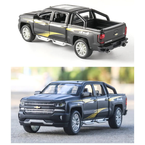 1:32 Chevrolet Silverado Pickup Model Alloy Die-Cast Truck Toy With Music And Light - Image 5
