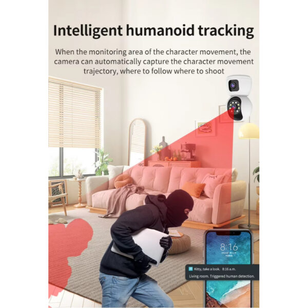 Ultra HD 4K 8MP Indoor Security Camera with Dual Lenses, Night Vision & Real-Time Two-Way Audio - Image 10