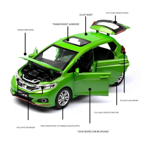1:32 Premium Honda Fit GK-5 Die-Cast Model Alloy Car Toy - Image 4