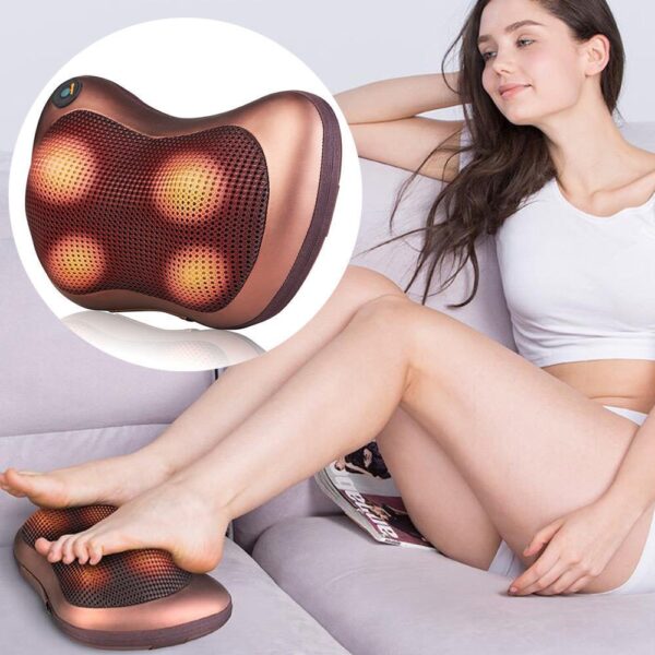 Multi-Function Electric Cervical Body Massage Pillow with Deep-Kneading Heated Massage Nodes - Image 7