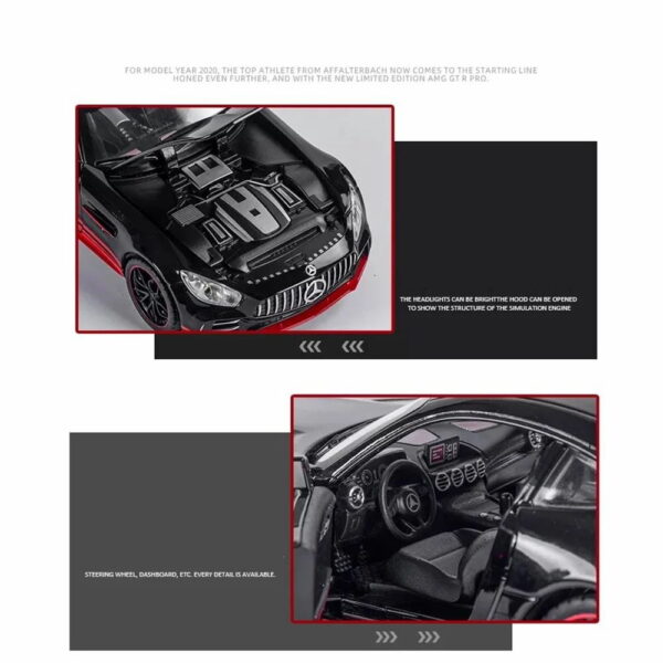Mercedes Benz AMG GT High Simulation Die-Cast Alloy Model Sports Car - Image 4