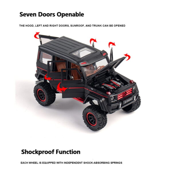 Mercedes Benz G500 Diecast Alloy Off-Road SUV Simulation Model Vehicle With Dynamic Music And Light - Image 6