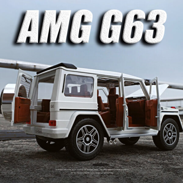 1:24 Exquisite Model Mercedes Benz G63 AMG Zinc Alloy Pull Back Car With Dynamic Music And Light - Image 4