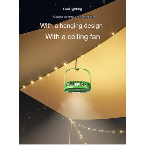 Wireless Portable Mini Brushless Fan with Super Large Wind Power, 3-Speed Setting, and LED Torch Light - Image 4
