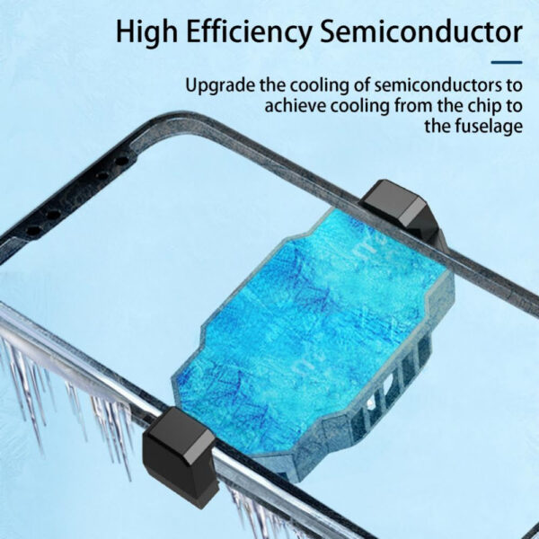 S3 Mobile Phone Radiator Strong Wind Low Noise Colorful Lights Non-Slip Fan - Image 7