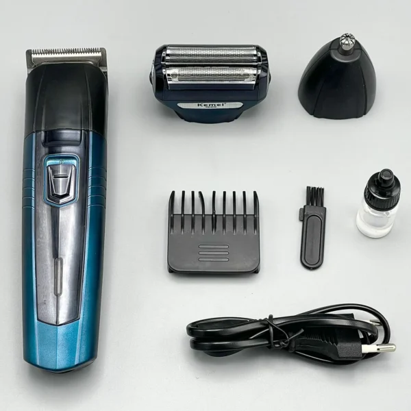 Kemei KM-6558 3 In 1 Electric Shaver Nose Hair Trimmer Double-Blades Beard Trimmer Shaving Machine - Image 3