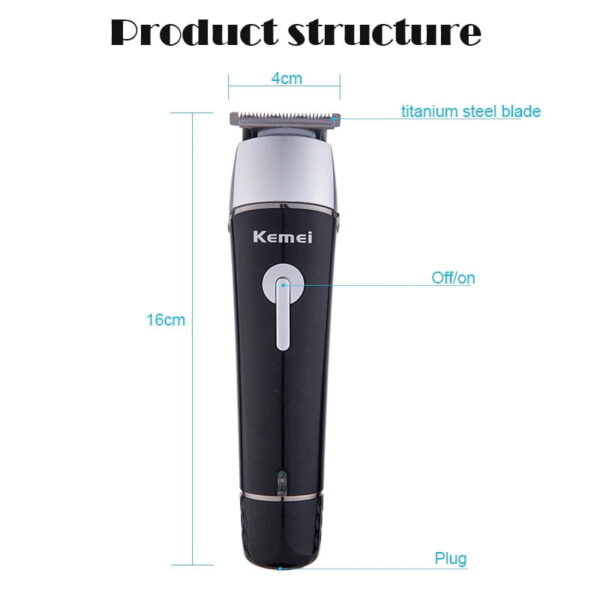 Kemei 10 In 1 Km-1015 Rechargeable Professional Clipper Men Electric Shaver Nose Trimmer - Image 3