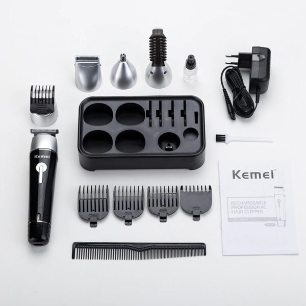 Kemei 10 In 1 Km-1015 Rechargeable Professional Clipper Men Electric Shaver Nose Trimmer - Image 7