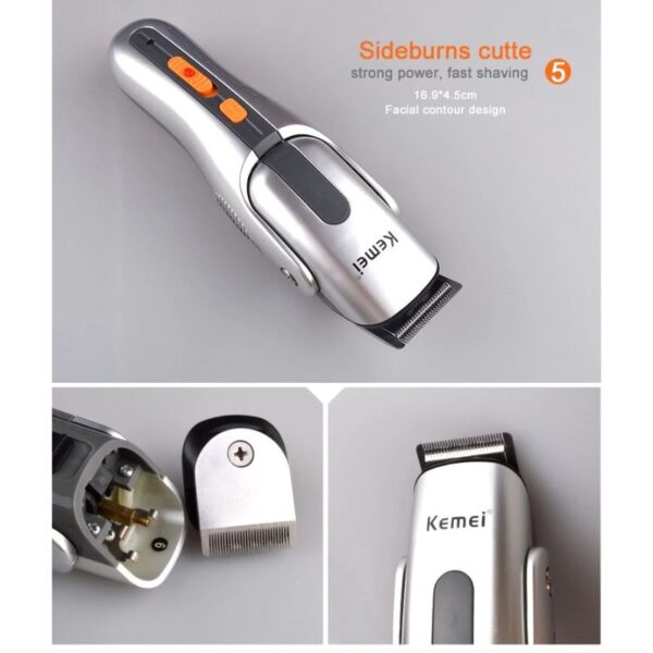 Kemei 680A Multifunction New Cutter Electric Rechargeable Hair Trimmer Shaver Cordless Adjustable Clipper - Image 4
