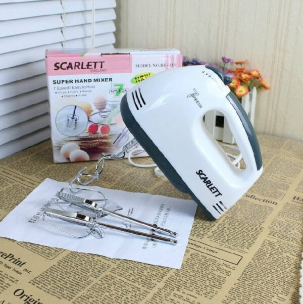 Electric Hand Mixer Machine With 7 Speed Hand Held Food Beater - Image 5