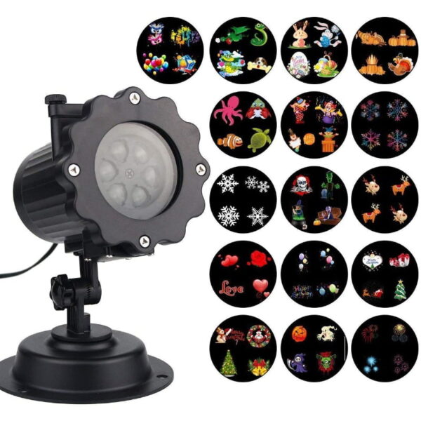 LED Projection Light with 16 Patterns