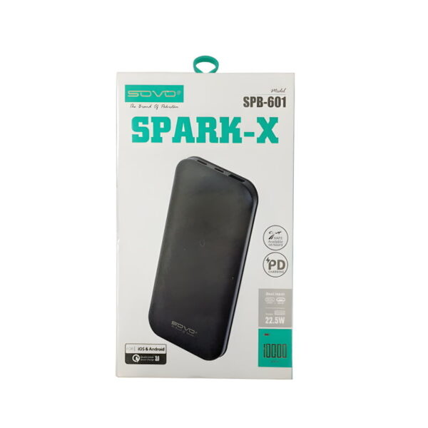 SOVO SPB-601 SPARK-X 10000mAh Portable Charger Power Bank - Image 2