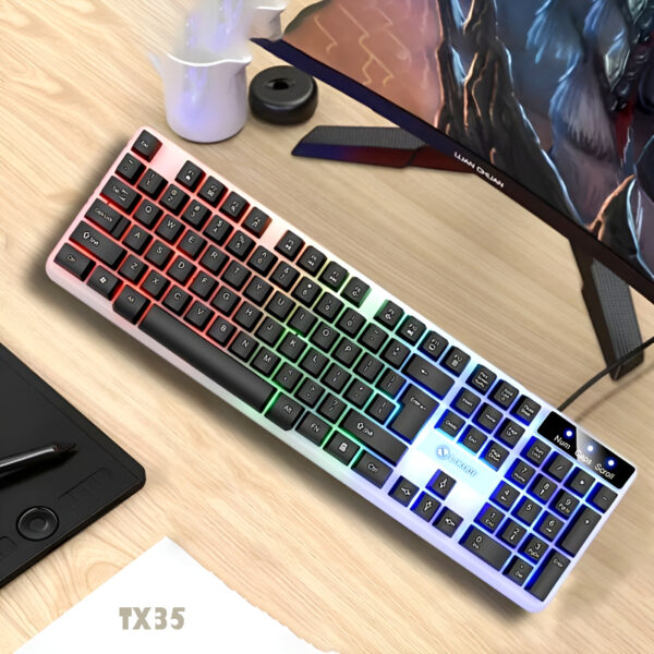 TX35 Limeide RGB Suspension Backlit Lightweight Luminous Wired Gaming Keyboard - Image 6
