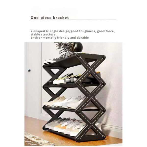 4 Layers X-Type Foldable Fashion Shoe Organizer Stand - Image 3