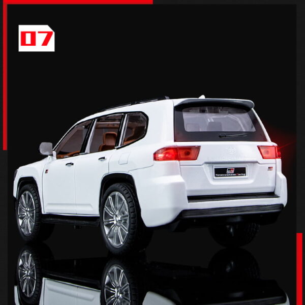 Toyota LAND CRUISER GR Sport Alloy Die casts Vehicles Metal Model Sound and Light Pull Back - Image 5